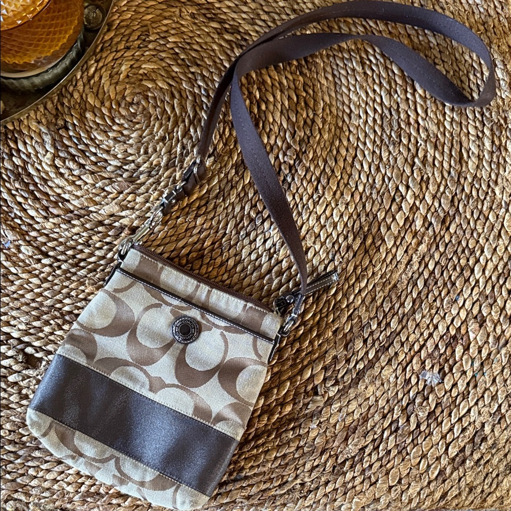 Coach Brown and Tan Crossbody Bag